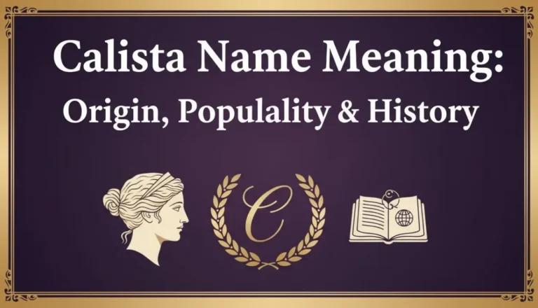 Calista Name Meaning
