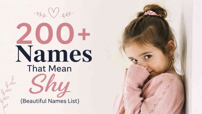 Names That Mean Shy