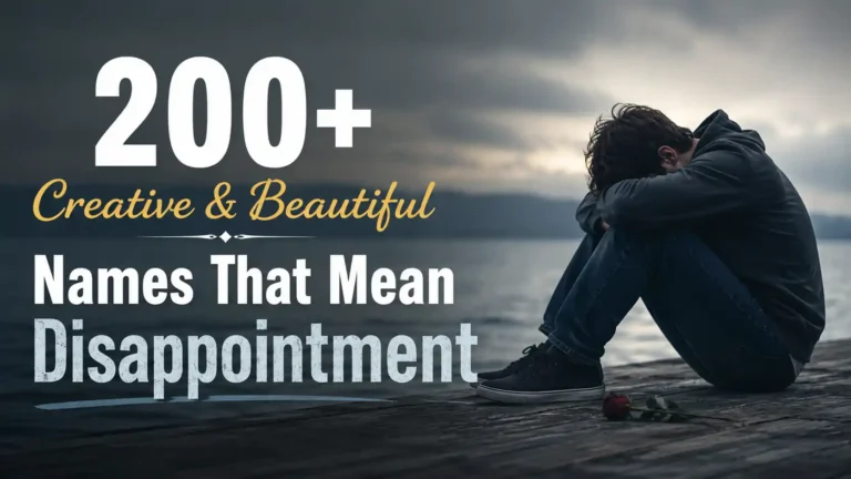 Names That Mean Disappointment