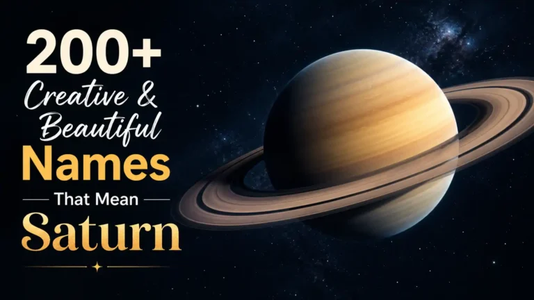 Names That Mean Saturn