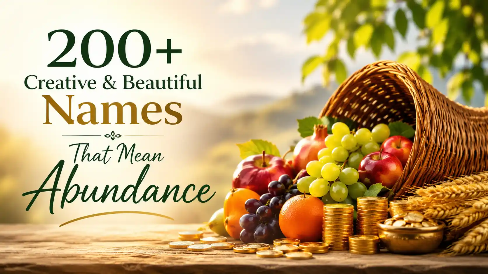 200+ Creative & Beautiful Names That Mean Abundance