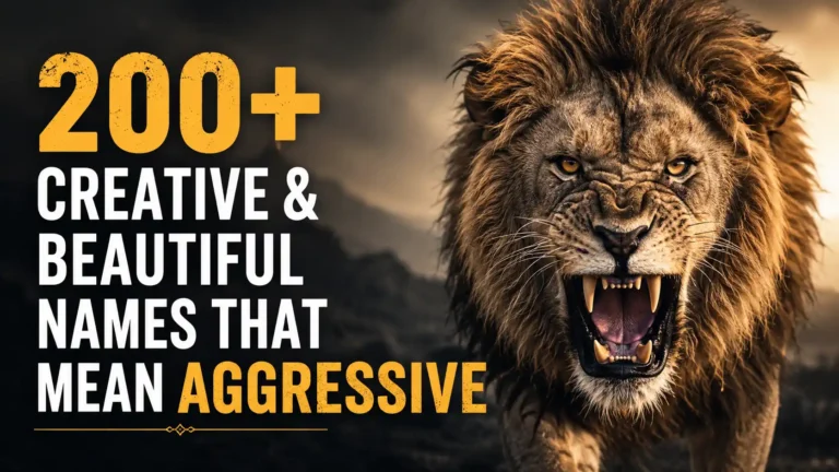 200+ Creative & Beautiful Names That Mean Aggressive