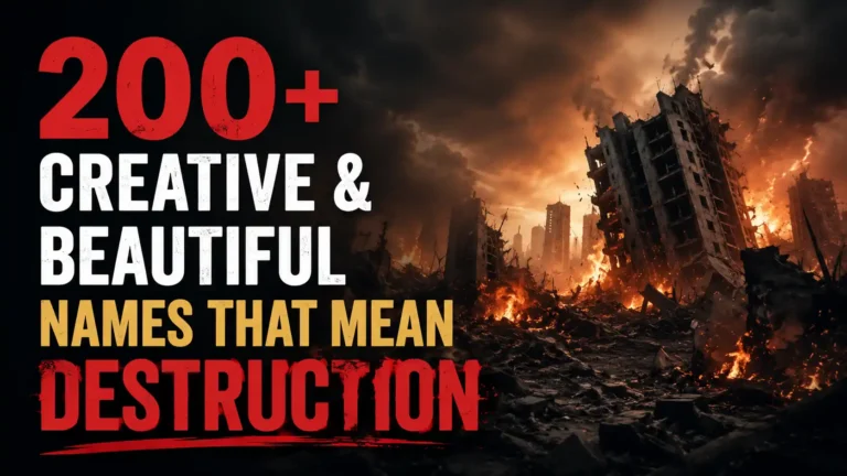 200+ Creative & Beautiful Names That Mean Destruction