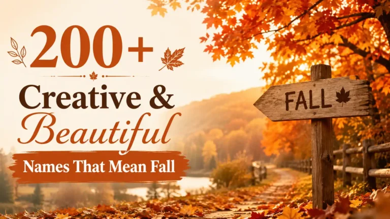 200+ Creative & Beautiful Names That Mean Fall