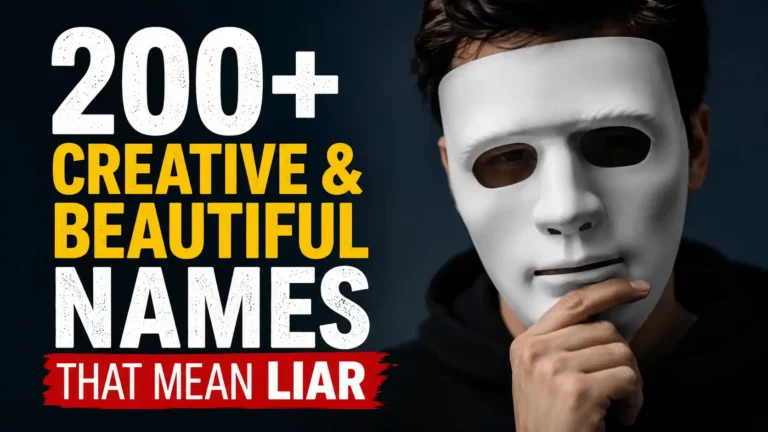 200+ Creative & Beautiful Names That Mean Liar