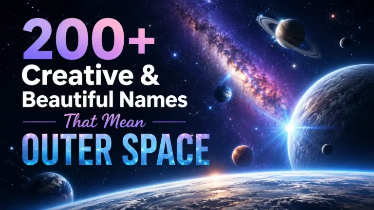 200+ Creative & Beautiful Names That Mean Outer Space