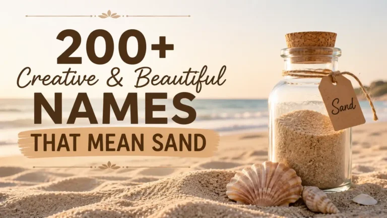 200+ Creative & Beautiful Names That Mean Sand