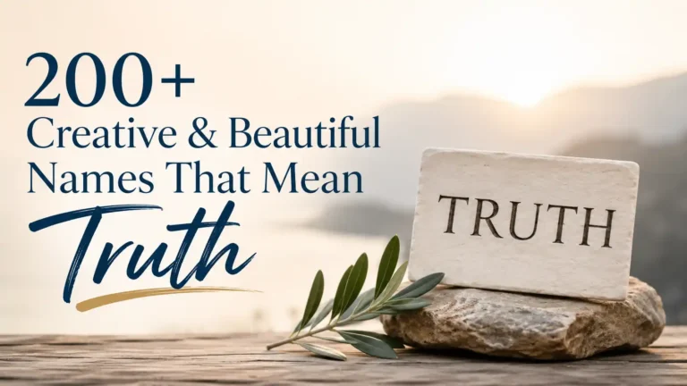 200+ Creative & Beautiful Names That Mean Truth