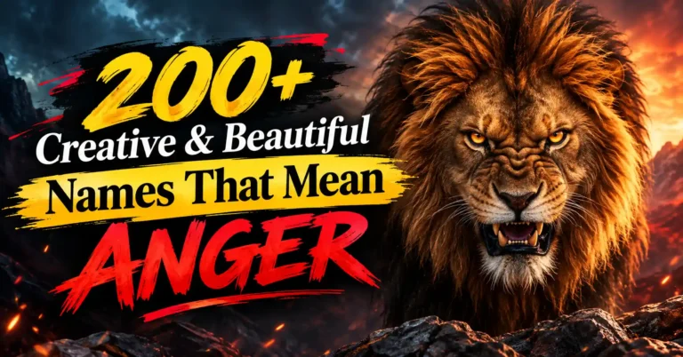 200+ Creative & Beautiful Names That Mean Anger