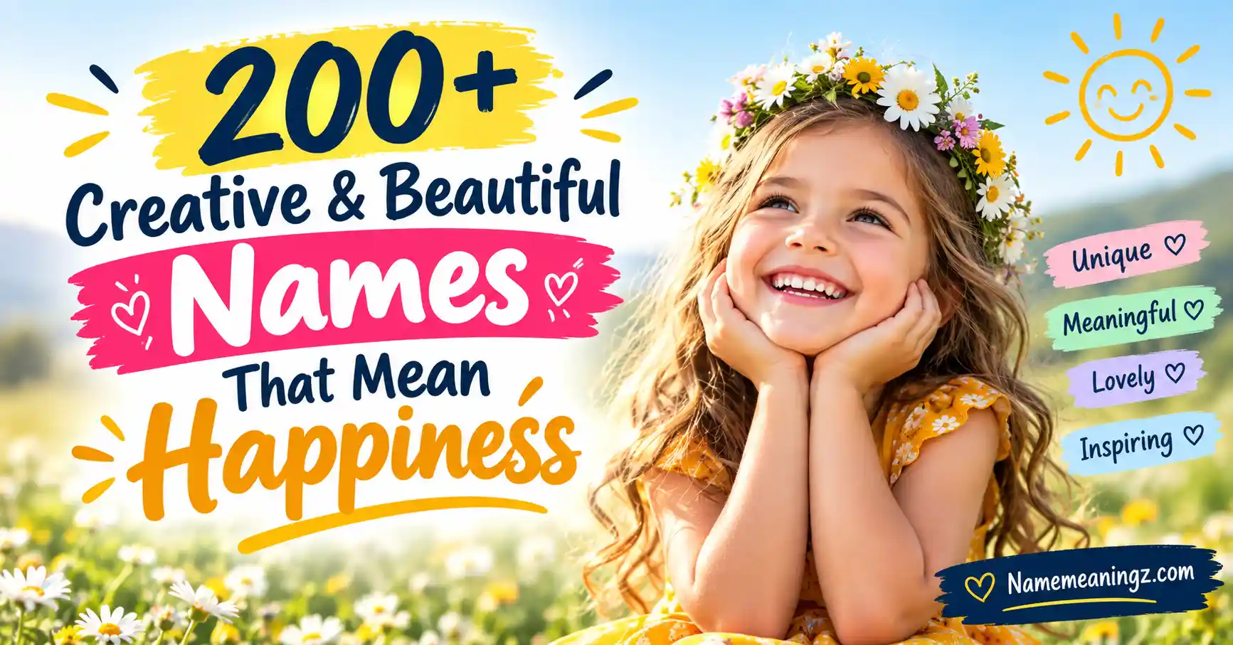 200+ Creative & Beautiful Names That Mean Happiness