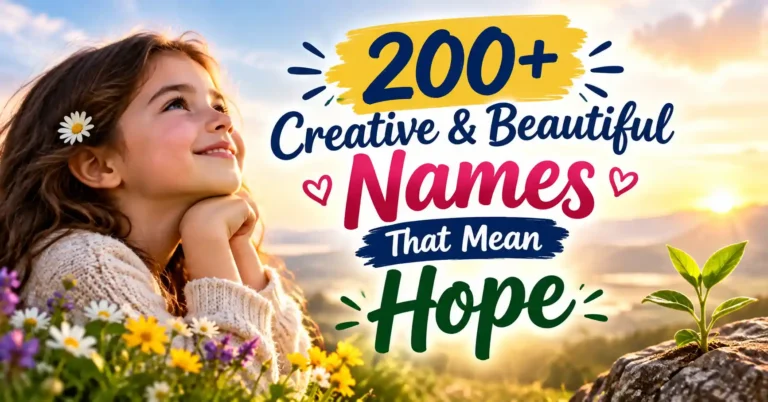200+ Creative & Beautiful Names That Mean Hope