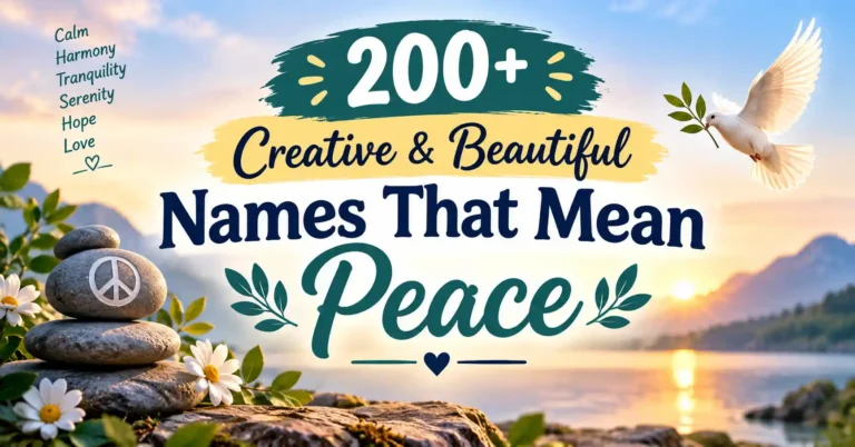 200+ Creative & Beautiful Names That Mean Peace