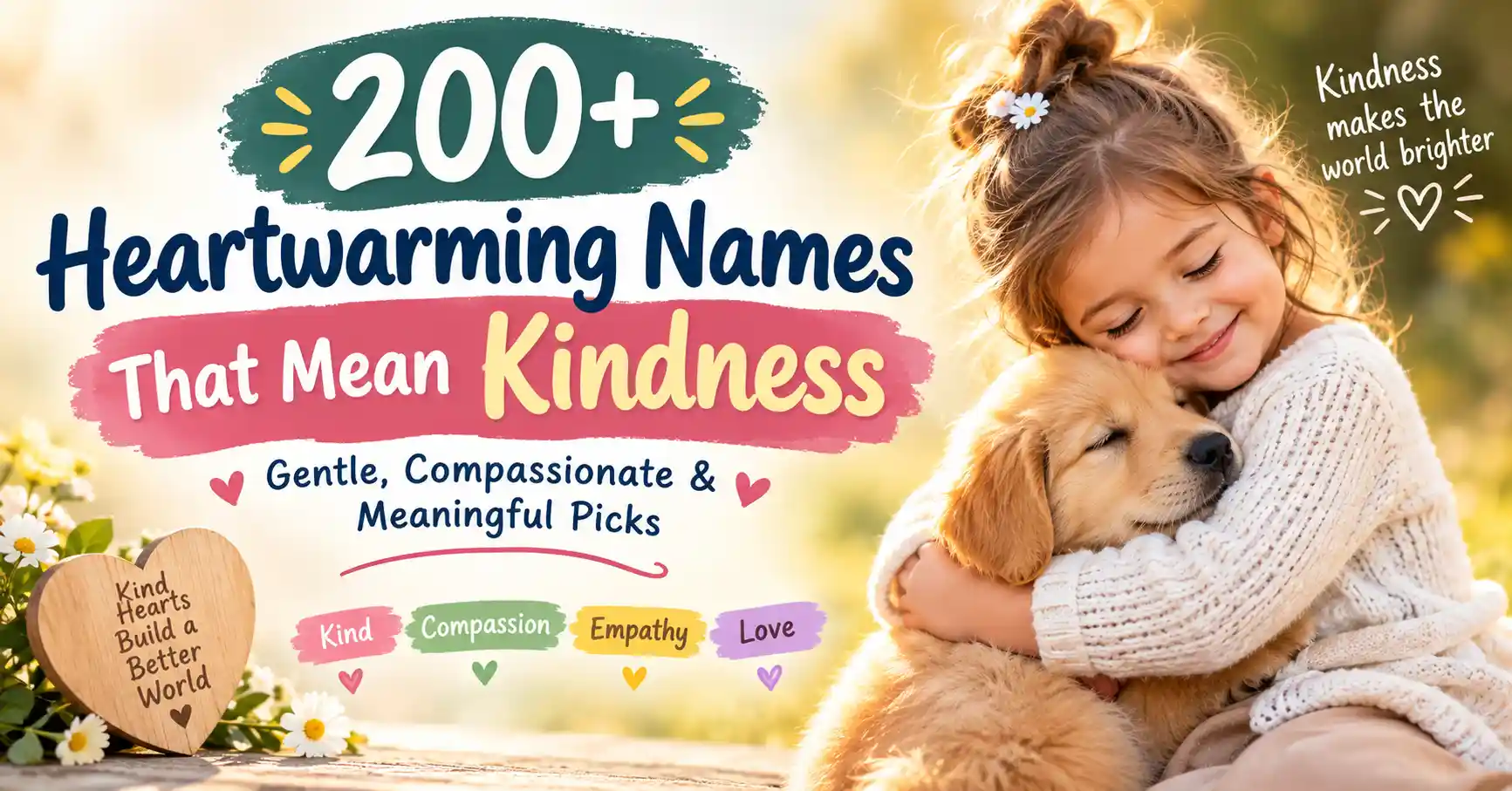 200+ Heartwarming Names That Mean Kindness: Gentle, Compassionate & Meaningful Picks
