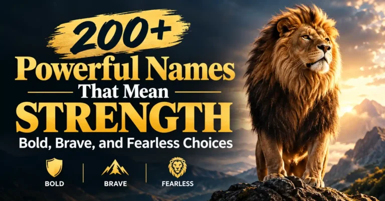 200+ Powerful Names That Mean Strength Bold, Brave, and Fearless Choices